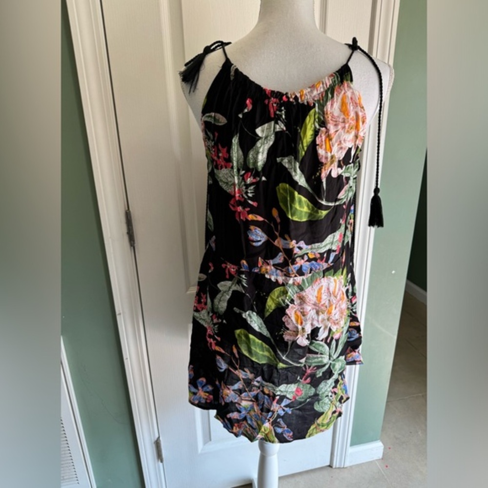 Umgee Dress Women's S NWT Lined Sleeveless Bold Floral Bohemian Short Mini - Picture 2 of 3